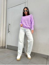 Жіночий легкий светр бузкового кольору 30283