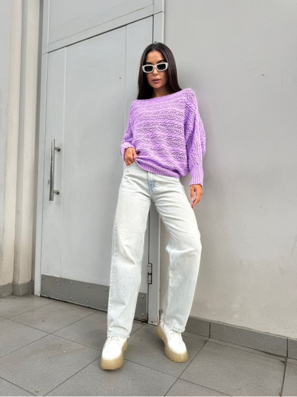 Жіночий легкий светр бузкового кольору 30283