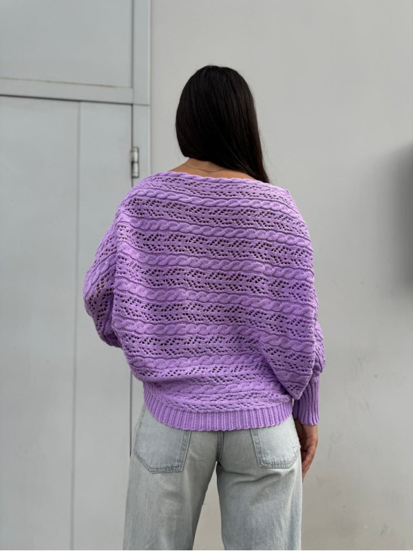 Жіночий легкий светр бузкового кольору 30283