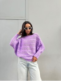 Жіночий легкий светр бузкового кольору 30283