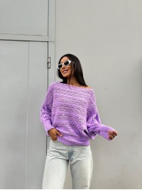 Жіночий легкий светр бузкового кольору 30283