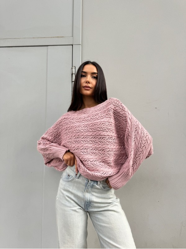 Жіночий легкий светр рожевого кольору 30284