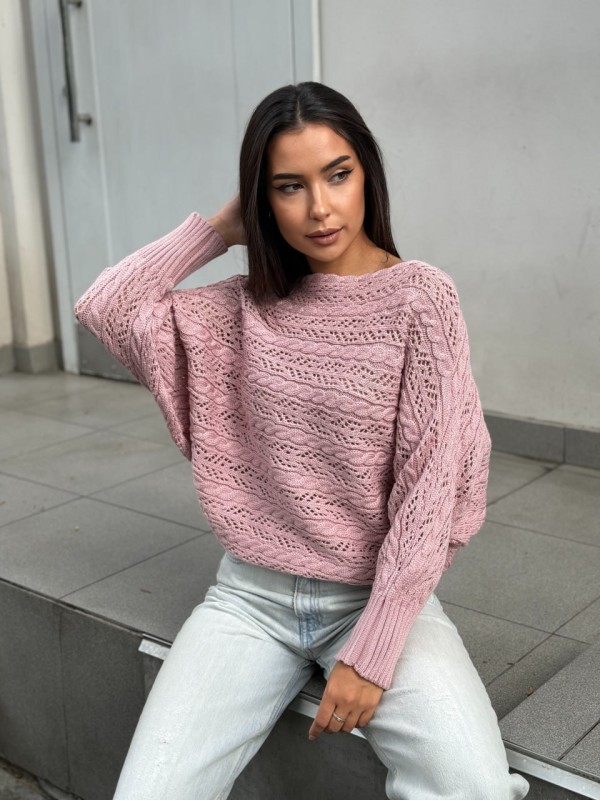 Жіночий легкий светр рожевого кольору 30284