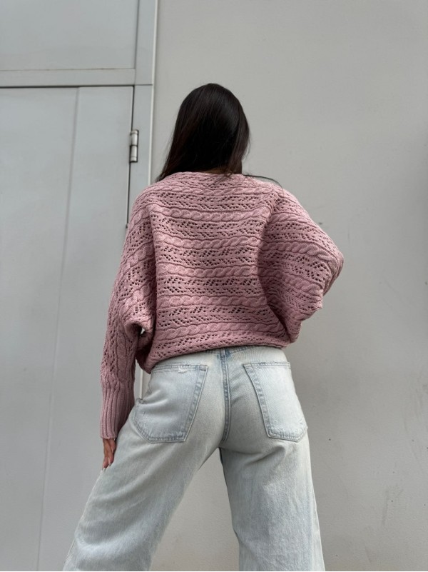 Жіночий легкий светр рожевого кольору 30284