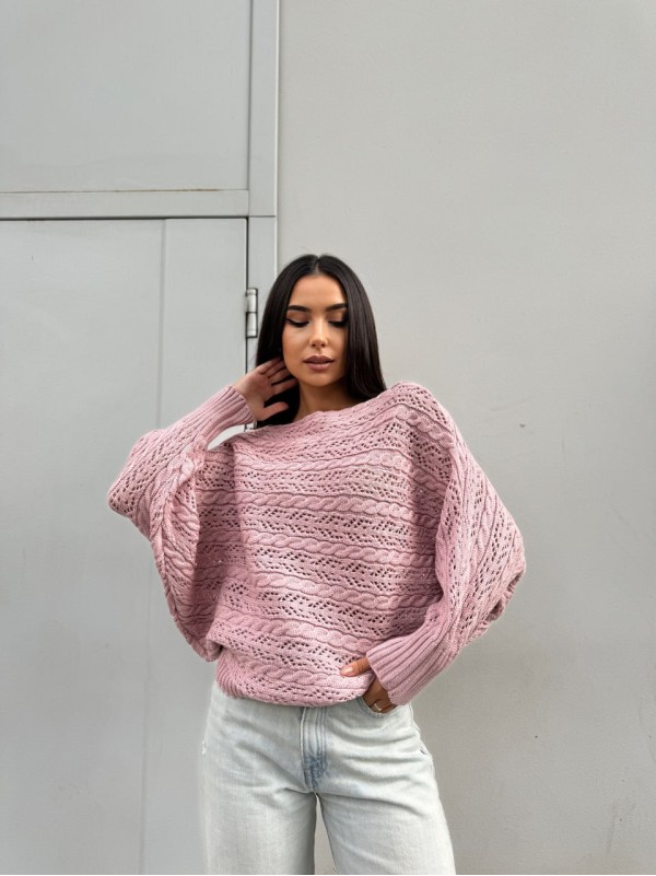 Жіночий легкий светр рожевого кольору 30284
