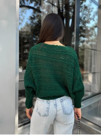 Жіночий легкий светр зеленого кольору 30286