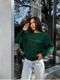 Жіночий легкий светр зеленого кольору 30286