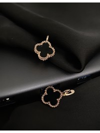 Сережки "Клевер" англійський замок золотого кольору 30609