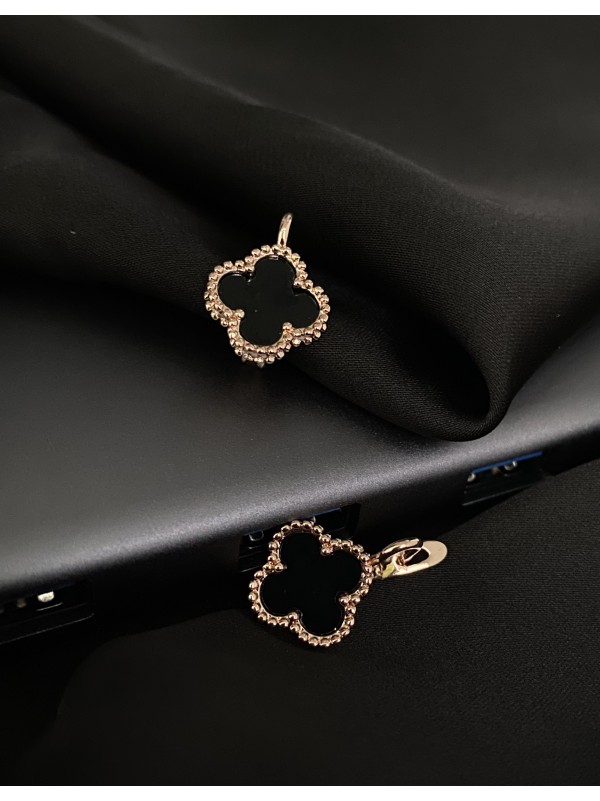 Сережки "Клевер" англійський замок золотого кольору 30609