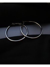 Сережки кільця класичні срібного кольору 30611