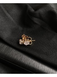 Сережки гвоздики класичні золотого кольору 30612