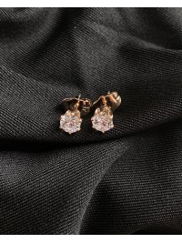 Сережки гвоздики класичні золотого кольору 30612