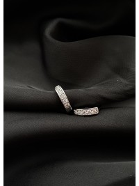 Сережки круглий замок срібного кольору 30615