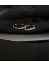 Сережки круглий замок срібного кольору 30616