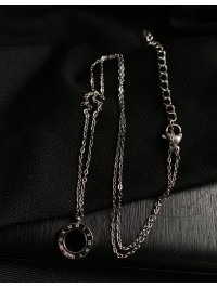 Кулон з ланцюжком срібного кольору 30618