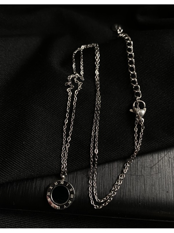 Кулон з ланцюжком срібного кольору 30618