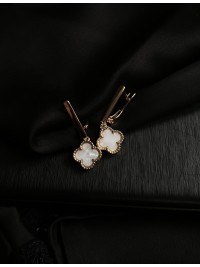 Сережки "Клевер" золотого кольору 30717