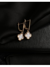 Сережки "Клевер" золотого кольору 30717