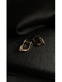 Сережки з камінням золотого кольору 30702