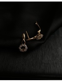 Сережки з камінням золотого кольору 30702