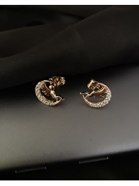 Сережки з янголом англійський замок золотого кольору 30722