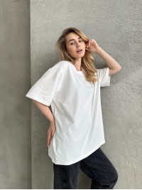 Базова жіноча футболка бiлого кольору 30730