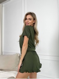 Жіночий домашній костюм кольору хакi 30738