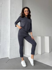 Легкий спортивний костюм для жінок сiрого кольору 30828