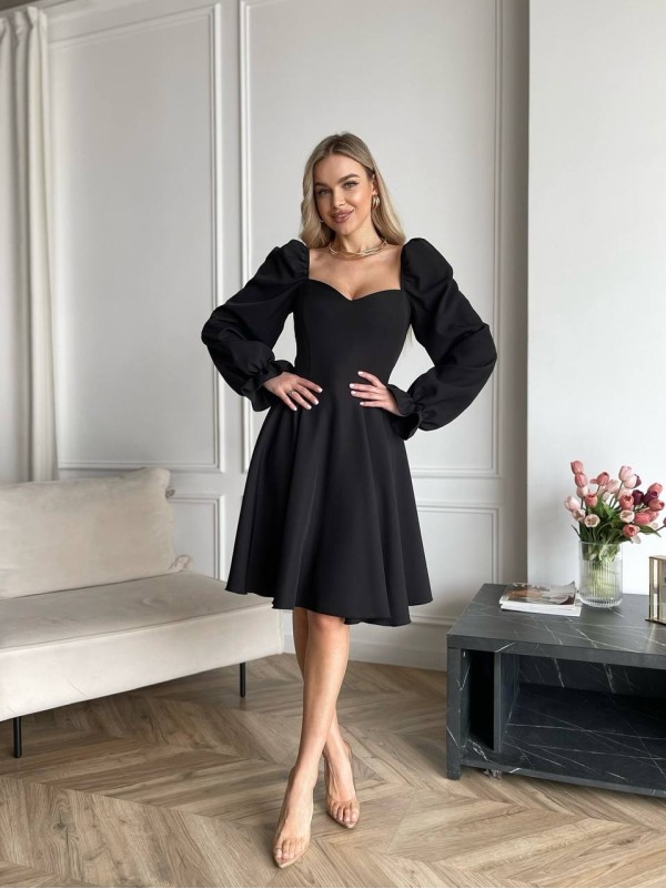 Класична сукня мiнi чорного кольору 30906