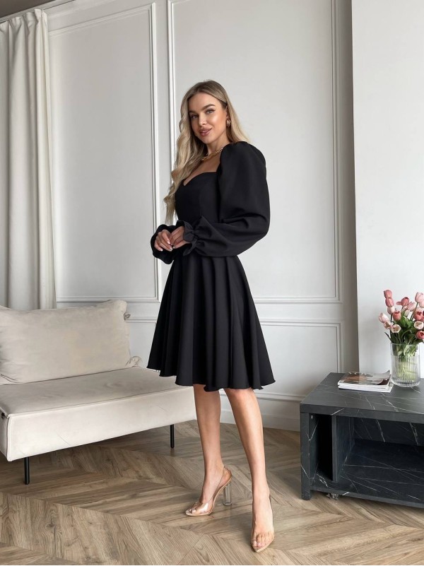 Класична сукня мiнi чорного кольору 30906