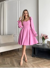 Класична сукня мiнi рожевого кольору 30907