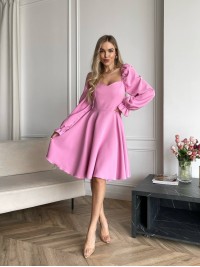 Класична сукня мiнi рожевого кольору 30907