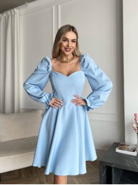 Класична сукня мiнi блакитного кольору 30908