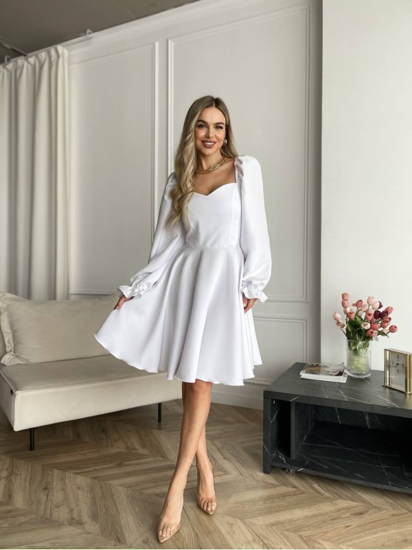 Класична сукня мiнi бiлого кольору 30911