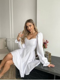 Класична сукня мiнi бiлого кольору 30911