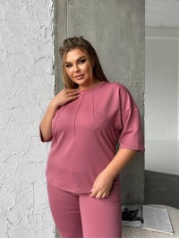 Легкий спортивний костюм пудрового кольору 30945