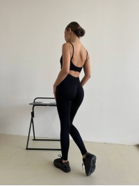 Жіночі легінси з пуш-ап ефектом чорного кольору 31240