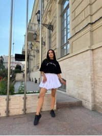 Жіноча легка спідниця міні бiлого кольору 31221