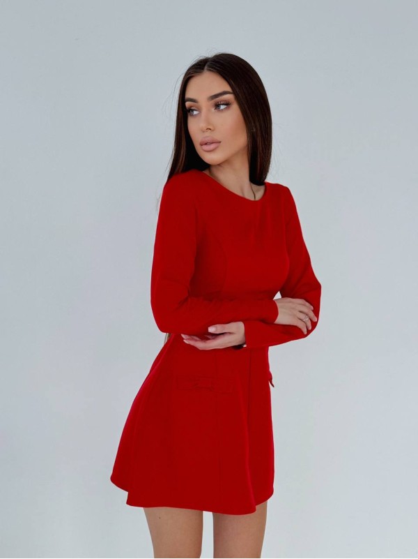 Класична сукня мiнi червоного кольору 31266