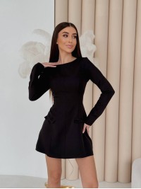 Класична сукня мiнi чорного кольору 31267
