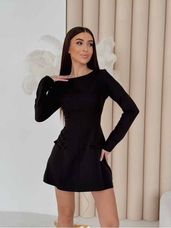 Класична сукня мiнi чорного кольору 31267
