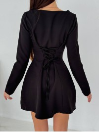 Класична сукня мiнi чорного кольору 31267