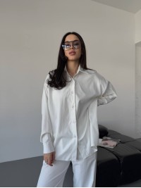 Бавовняний прогулянковий костюм бiлого кольору 31466