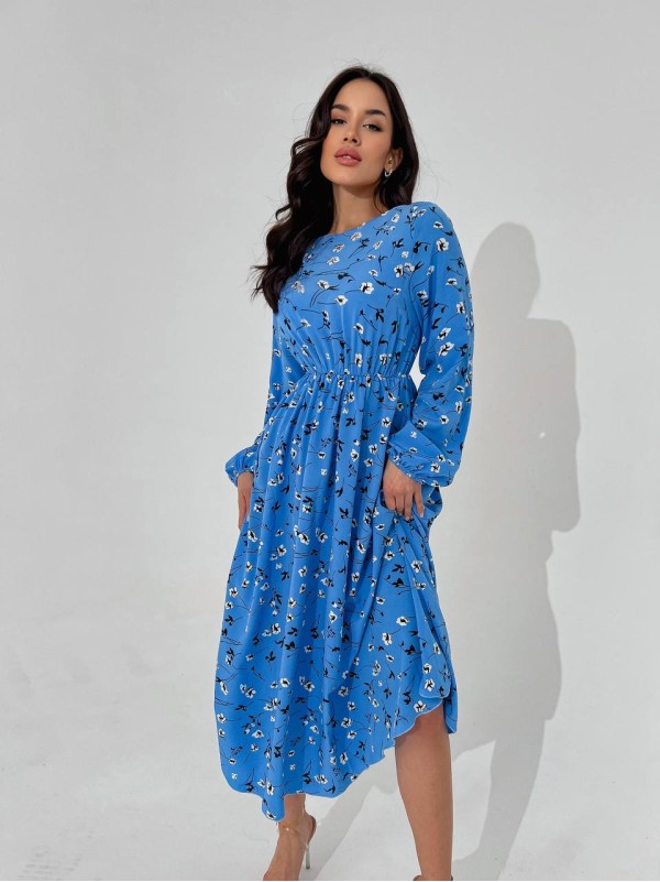 Легка сукня міді блакитного кольору 31566