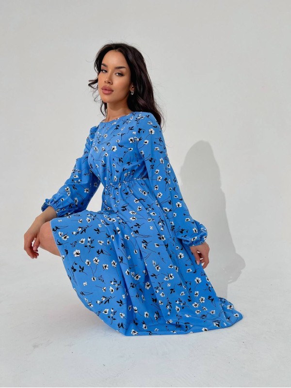 Легка сукня міді блакитного кольору 31566