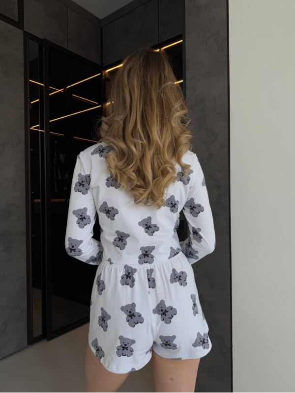 Домашній комплект з малюнком білого кольору 31599