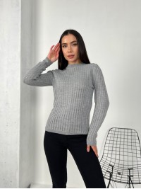 Обтягуючий жіночий светр сiрого кольору 31608