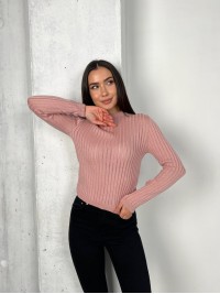 Обтягуючий жіночий светр рожевого кольору 31612