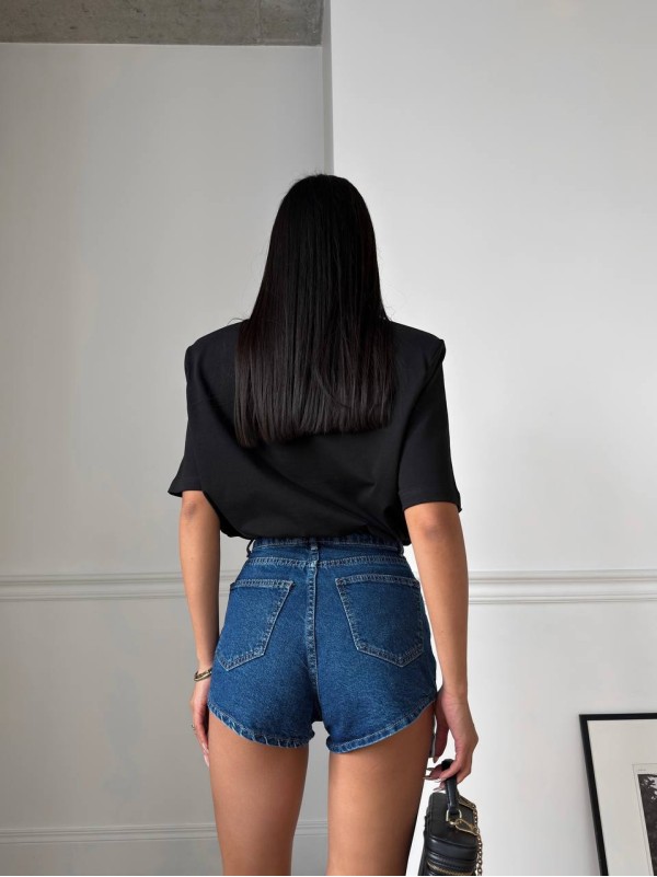 Жіночі джинсові шорти синього кольору 31620