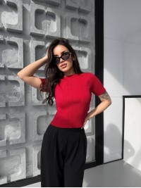 Жіночий топ червоного кольору 31637